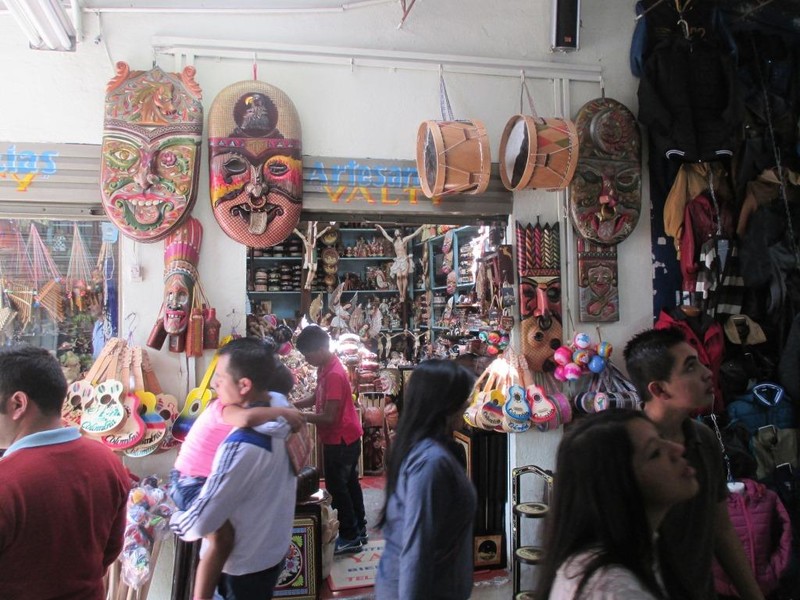 Artisan masks at the central market in Pasto