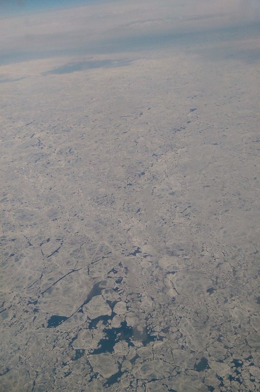 Southern Artic sea from plane