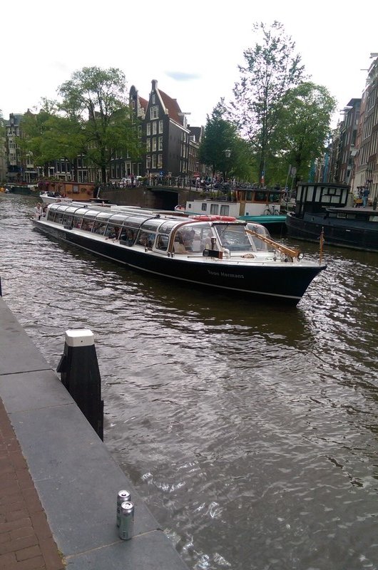 Tour boat on the canals