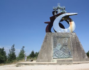 Monument at end of Camino