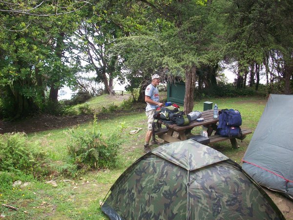 first camping spot