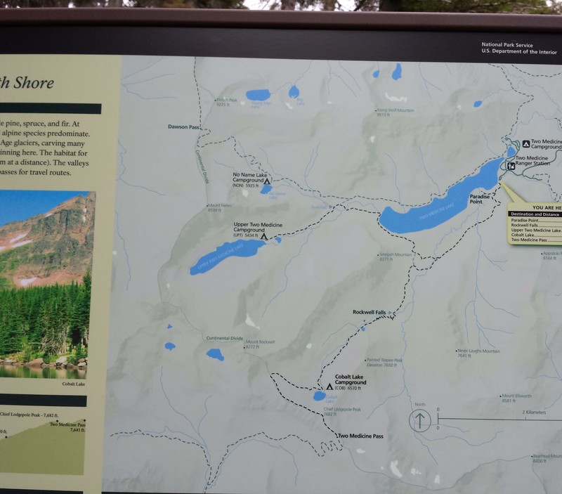 Two Medicine Lake trail map