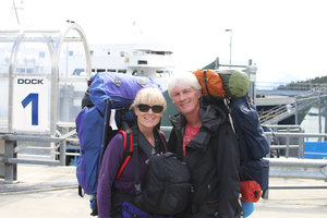 Our 43 lb packbacks at ferry terminal