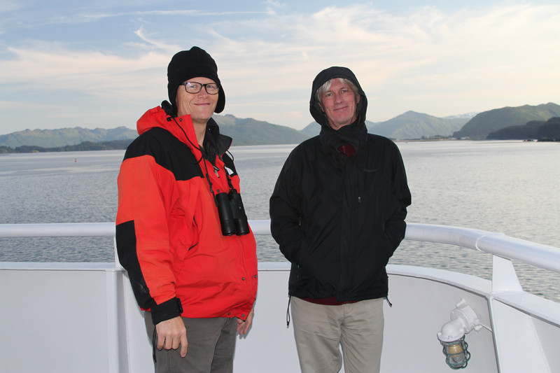 Matt and Terry on ferry to Kodiak