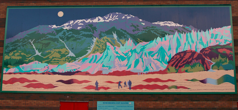 Mural of Exit Glacier in Seward
