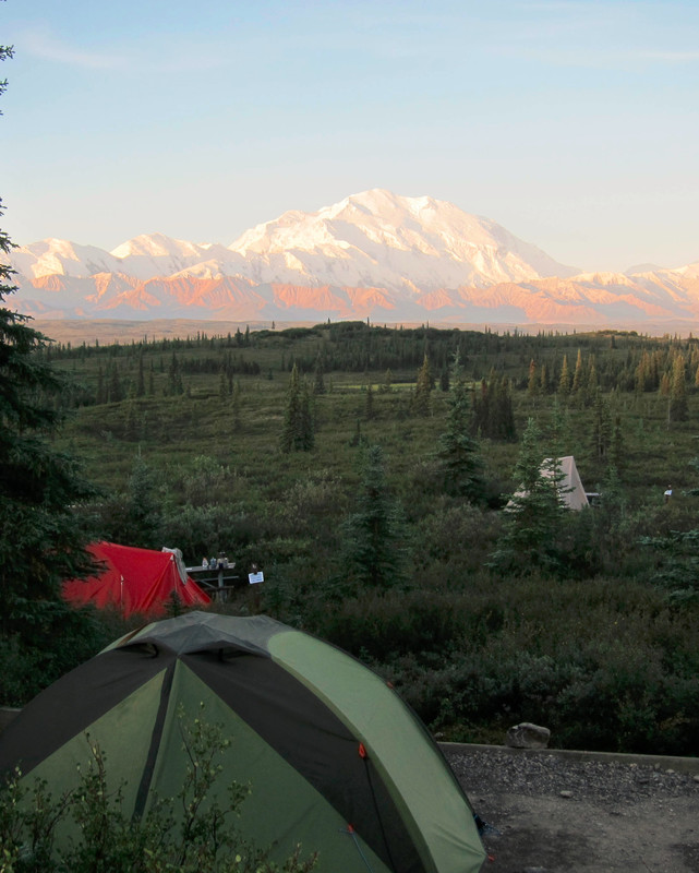 View of Denali from our Wonder Lake Campground