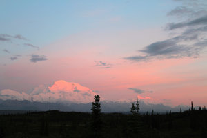 Denali alpenglow before sunrise