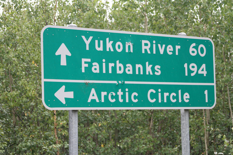 Mileage south from Arctic Circle