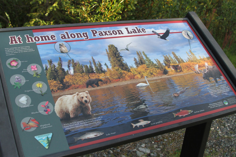 Paxson Lake Sign