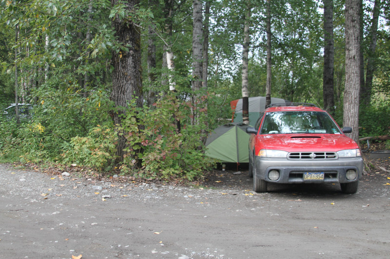 Talkeetna Townsite Campground Backed into Site