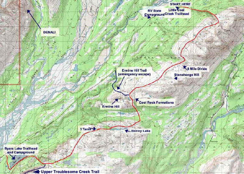 Kesugi Trail Topo Map