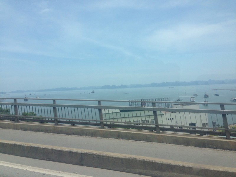 Ha long bay from the bus