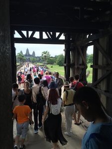 First real glimpse of Angkor Wat inside the gate