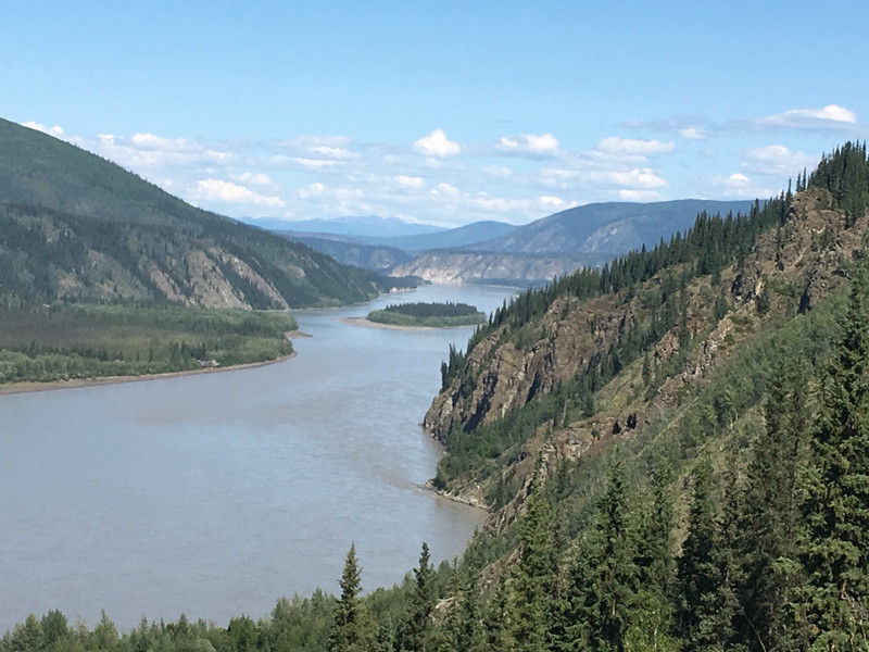 The Yukon river from the hike to moose hide (native village)