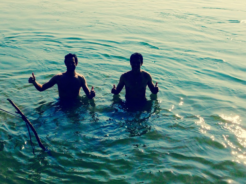Swimming in the Mekong