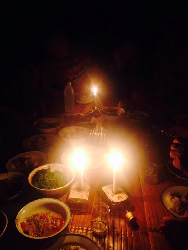 Dinner by candlelight 