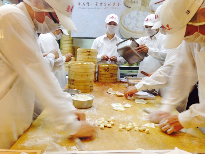 Chefs making Xiao Long Bau