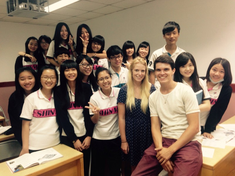 Class at Shin Min high school Taichung