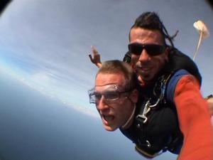 Skydiving the beach at Wollongong