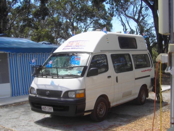 Our second van, all ready for Australia Day