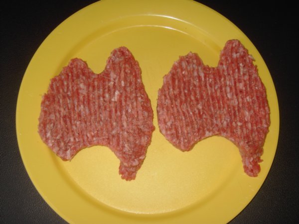 The Australia-shaped burgers for Australia Day (January 26th)