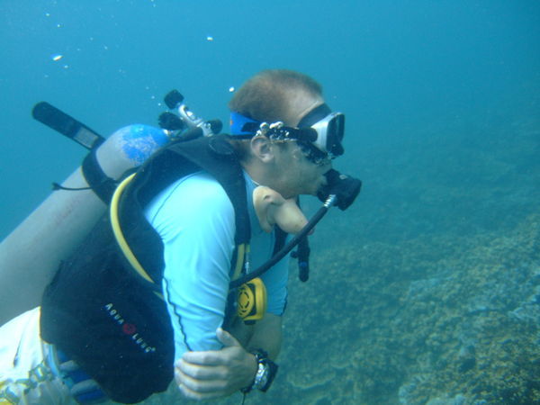 Mark leading the dive
