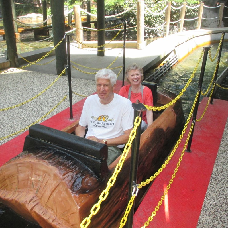 Our log ride with Bob and Susan