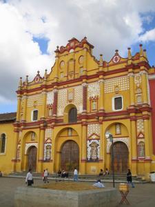 Facade of the main church in the city plaza