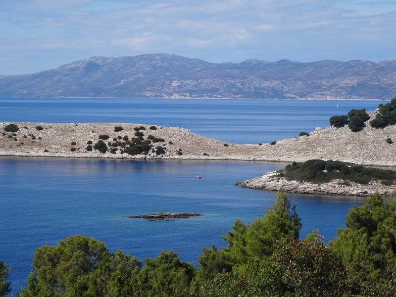 The view towards the mainland from the western end of Mljet