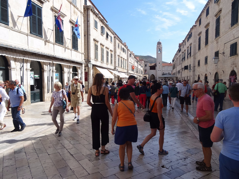 Dubrovnik Old Town on a day when the cruise ships are in
