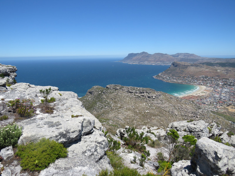 Looking down on Fish Hoek; Cape of Good Hope in the distance