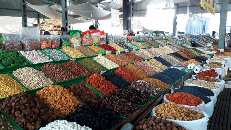 Dried fruit heaven: Osh Bazaar, Bishkek