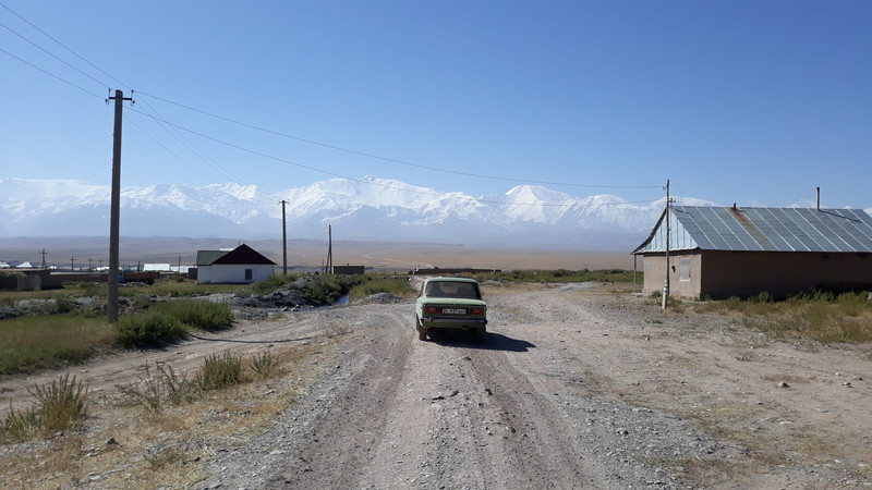 Sary Mogul village; Pamir Mountains in the background