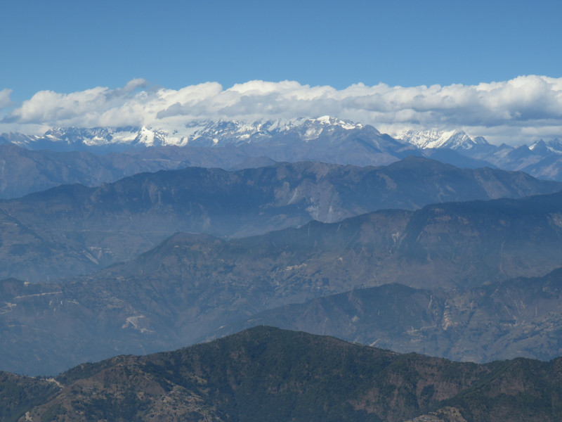 Langtang peaks from Shivpuri Nagarjun National Park