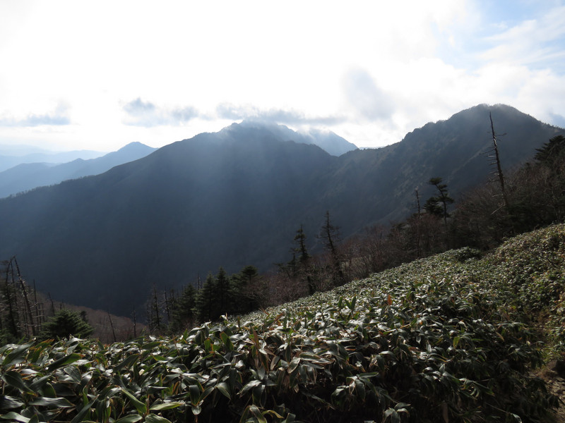 Hiking down Mt Ishizuchi