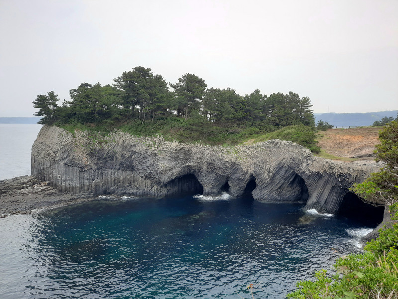 Basalt sea caves on Higashi Matsuura Peninsula