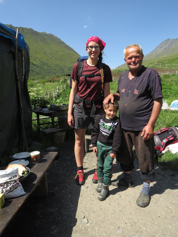 Shepherd and grandson near Chontio who fed us, entertained us, and gave us an intriguing letter to deliver to Girevi