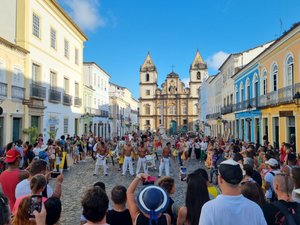 Capoeira in front of Igreja e Convento de São Francisco, Pelourinho, Salvador da Bahia