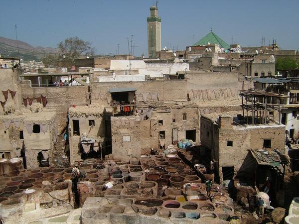 The Famous Tanneries At Fez