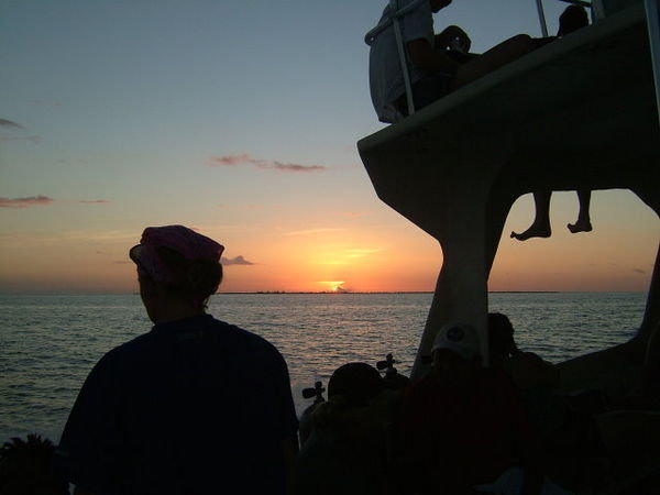 Sunset Over The Cayes