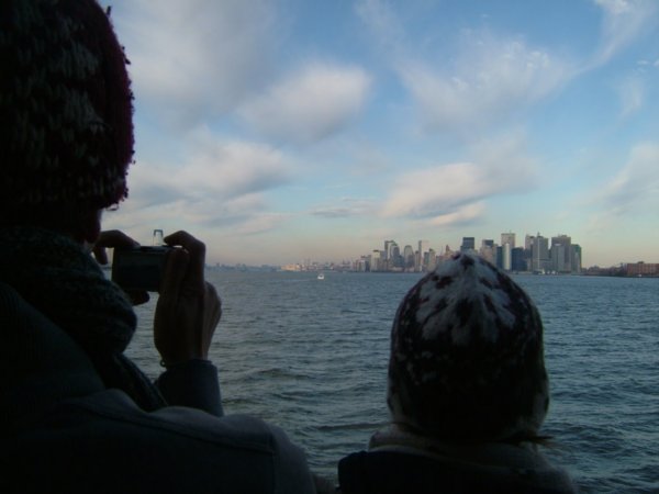 Fighting For Photo Space on the Staten Island Ferry