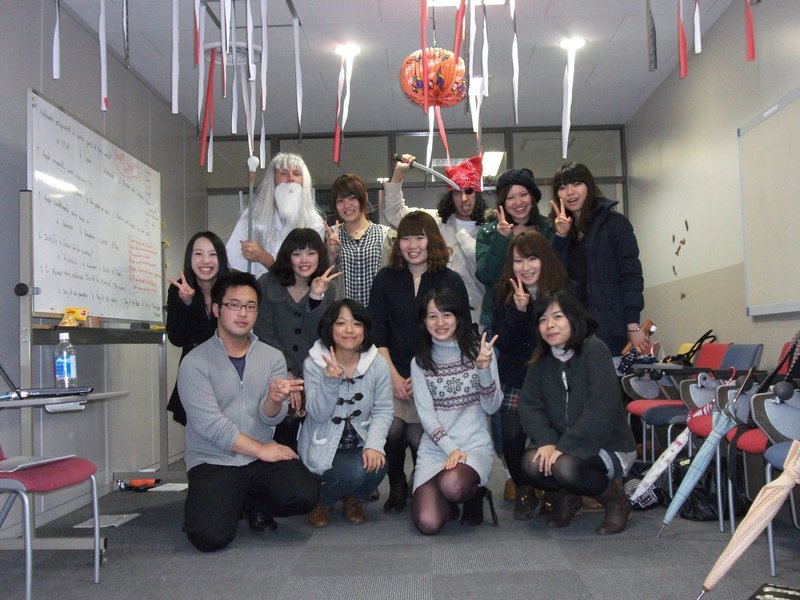 One of my lovely classes during the Halloween party, Rikkyo University, Tokyo.   