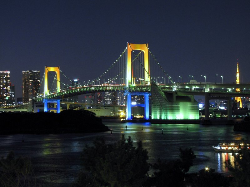 Rainbow Bridge from Odaiba, Tokyo
