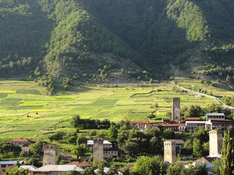 Mestia, the main town of Svaneti. 