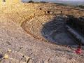 Theatre within the Roman city of Hierapolis which is at the top of Pamukkale's terraces