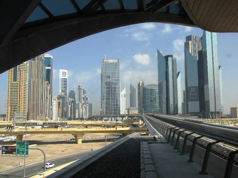 Downtown Dubai from the Metro