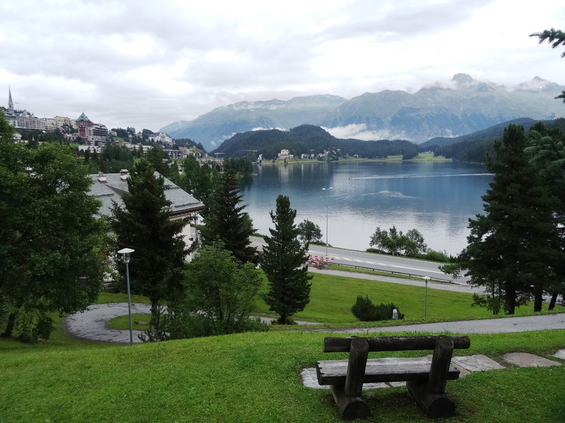 St Moritz before the rain started
