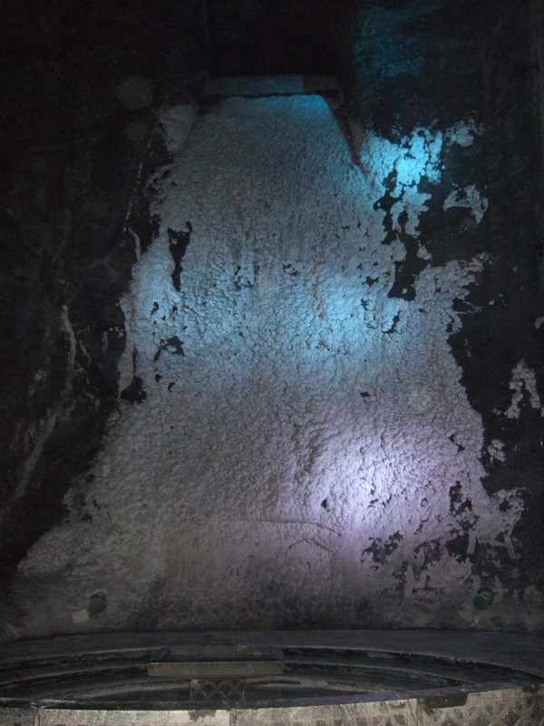 Waterfall carved in salt, Salt Cathedral, Zipaquirá