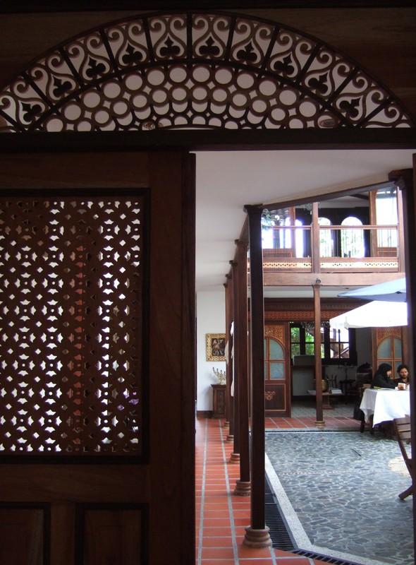 Typical carved wooden doorway, Salamina
