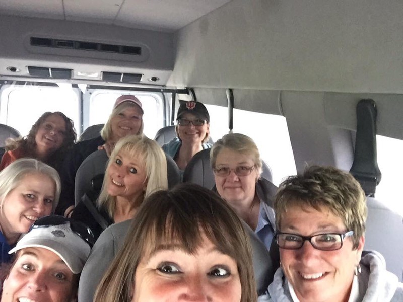 Shuttle bus selfie